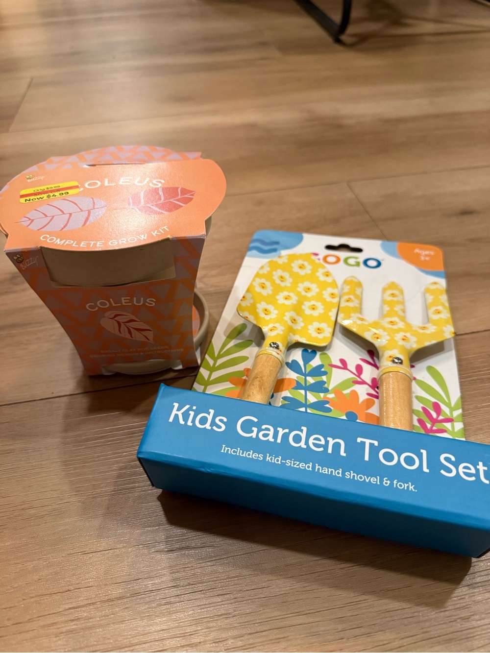 Kids Garden Tool Set in Yellow by - Child-Friendly Shovel & Fork and grow kit